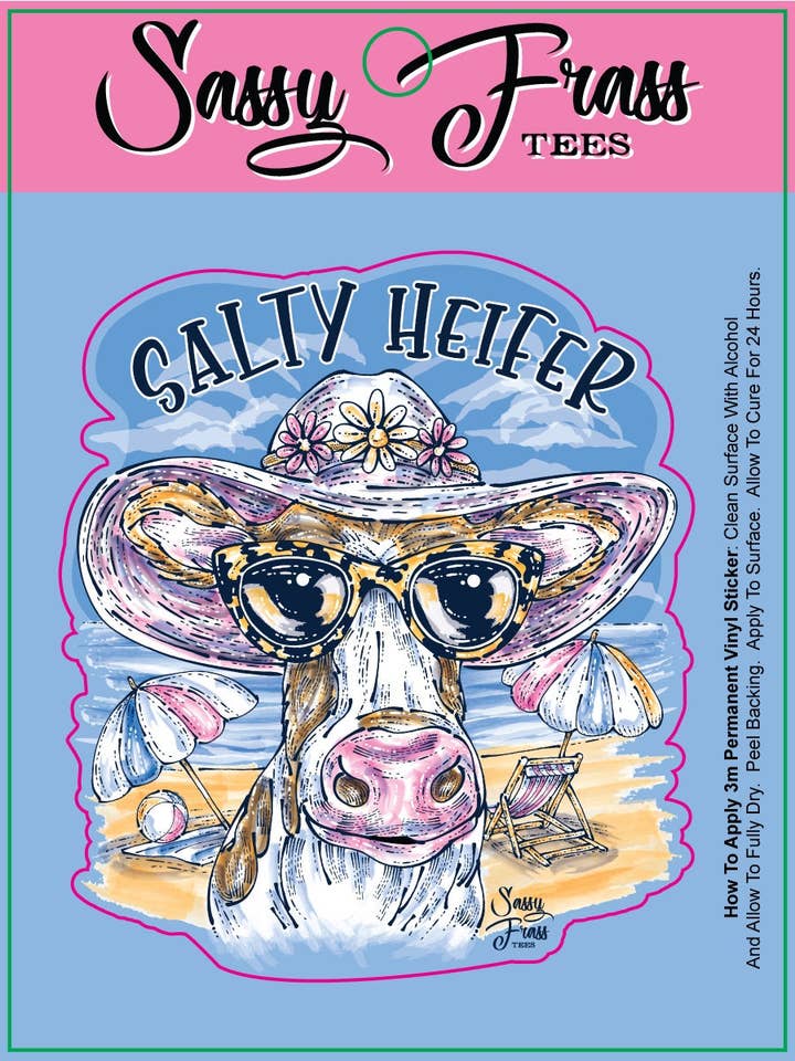 STICKER GÉNISSE SALÉE pour la vente par Sassy Frass Tees