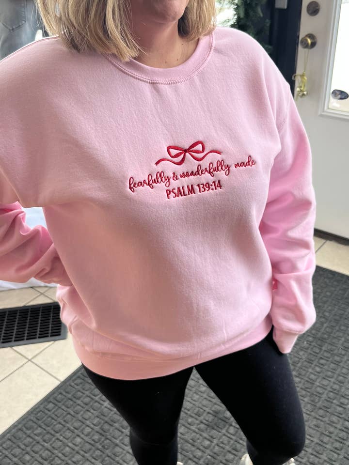 Lhite Graphics - Wholesale Sweatshirt - Women's - Fearfully & Wonderfully Made Crewneck Sweatshirt2