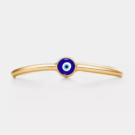 Turkish Evil Eye Nazar Stacking Ring in 925 Sterling Silver for wholesale by Perimade & Co. LLC