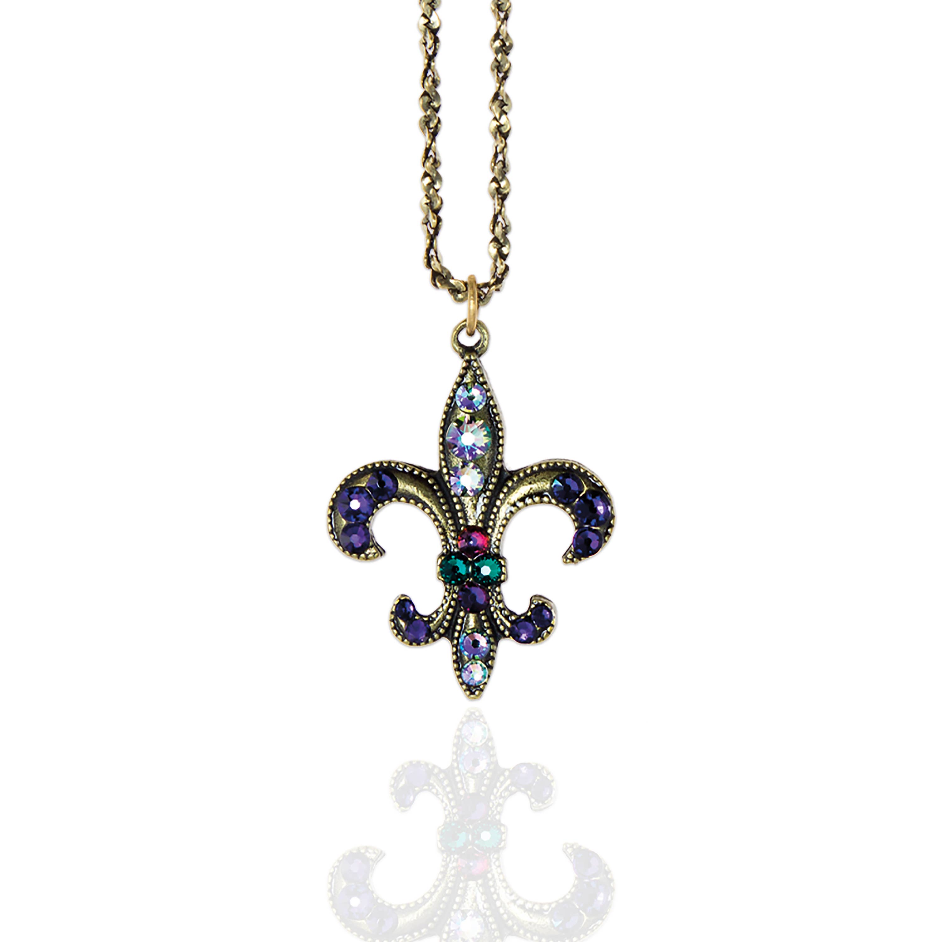 Anne Koplik Designs, Inc. - Wholesale Pendant/Charm Necklace - Lily Crystal Fleur-de-lis Necklace