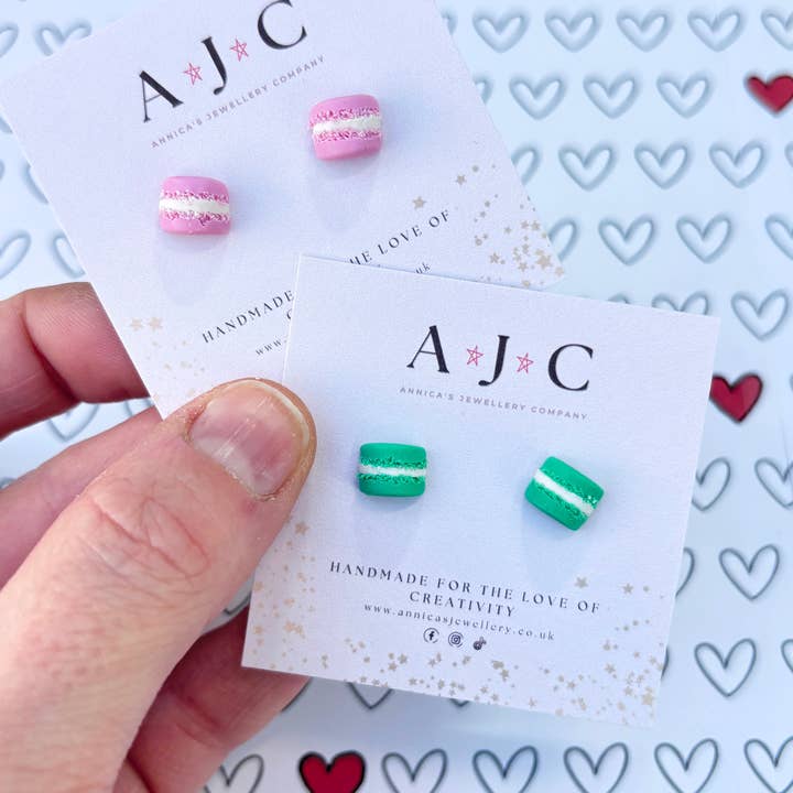 Pink Macaron Stud for wholesale by Annica’s Jewellery Co