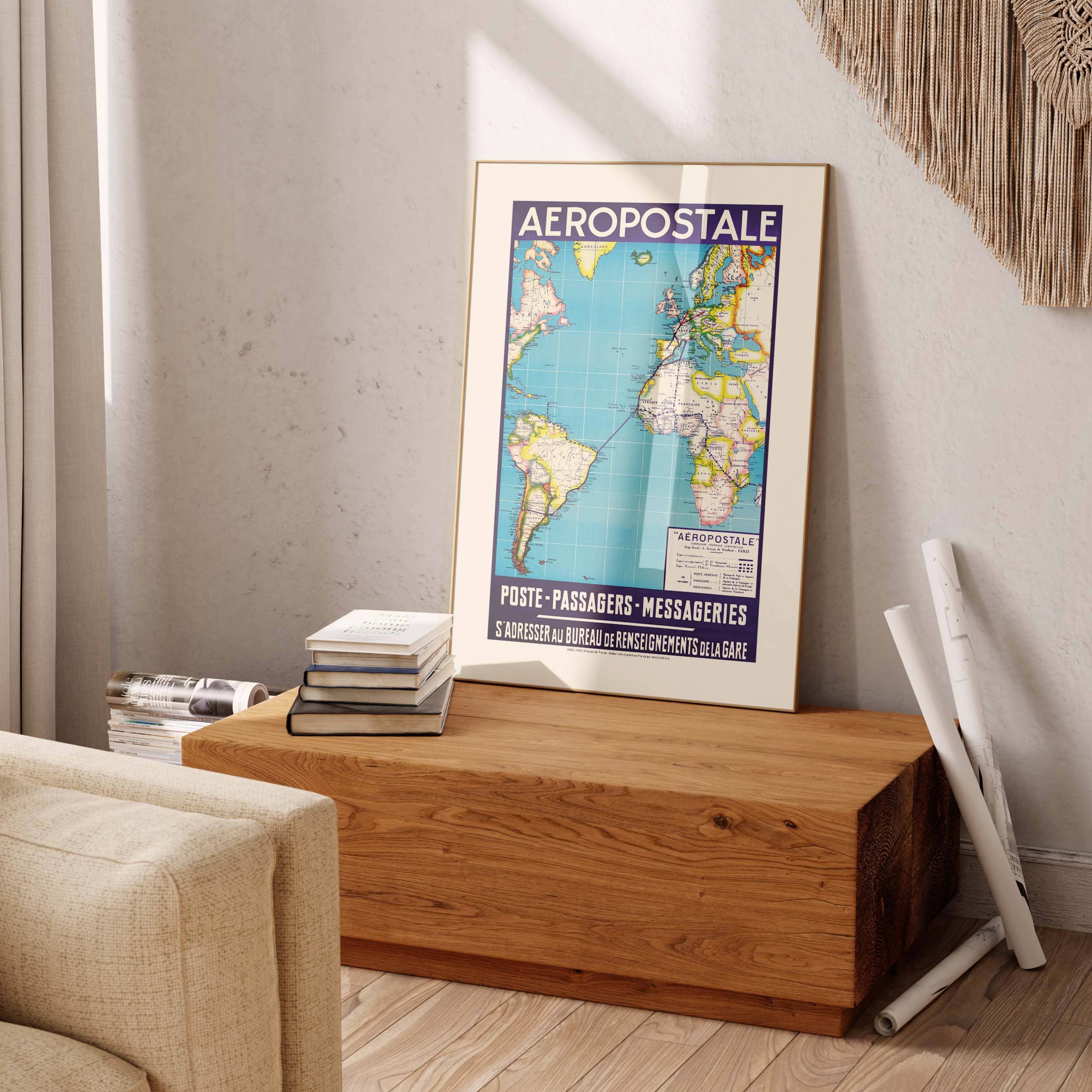 Oneart - Wholesale Poster - Air France Aéropostale Poster / Mail-Passengers - AFL05655