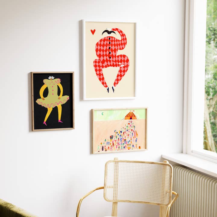 Little Black Cat Illustrated Goods - Wholesale Art Print - Kids & Baby - Nights At The Circus Art Print | Nursery Wall Art | Fun2