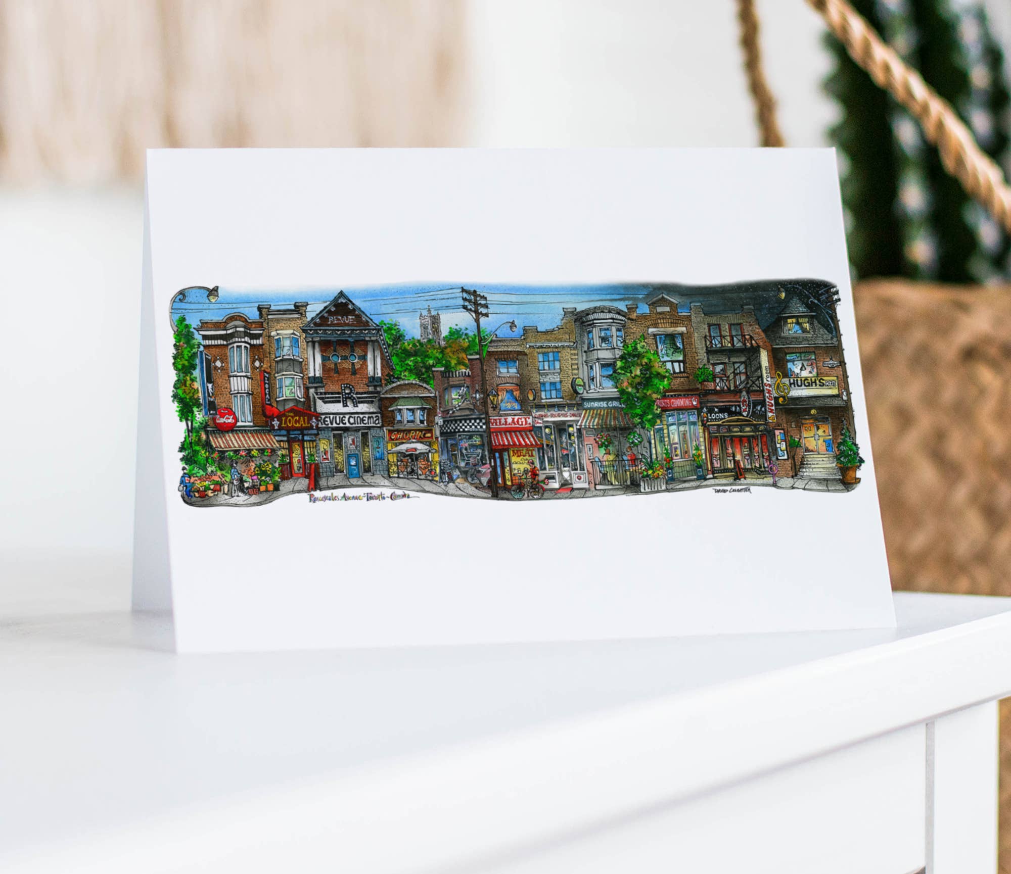 Totally Toronto Art/Sassy City Studio - Wholesale Everyday Greeting Card - Roncesvalles Urban City Art Blank Card1