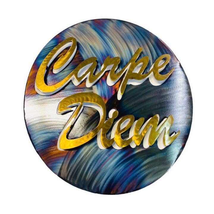 Designer Metal Art - Wholesale Wall Accent - Carpe Diem 3-d0