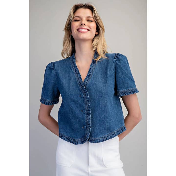 NEUES Denim-Oberteil für den Großhandel von STYLE USA