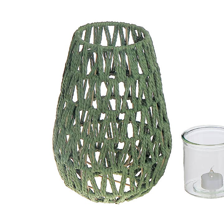 Nova Paper Rope Lantern Green Large for wholesale by IH Casa Decor
