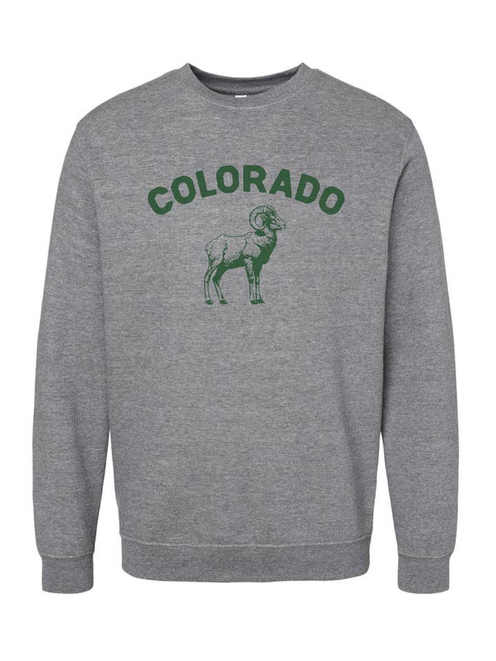 Maglia Girocollo Adulto Colorado Ram per la vendita all'ingrosso da parte di Buffalo Mountain Print + Supply
