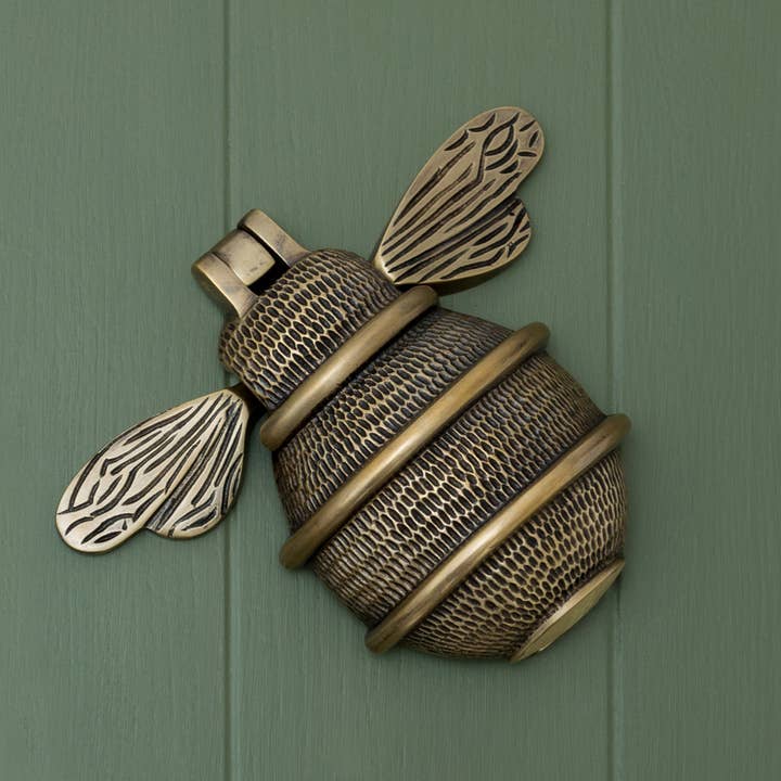 Brass bee – wholesale Knopp/Handtag – ANDRENA Massiv Mässing Queen Bee dörrknackare - Premium Storlek