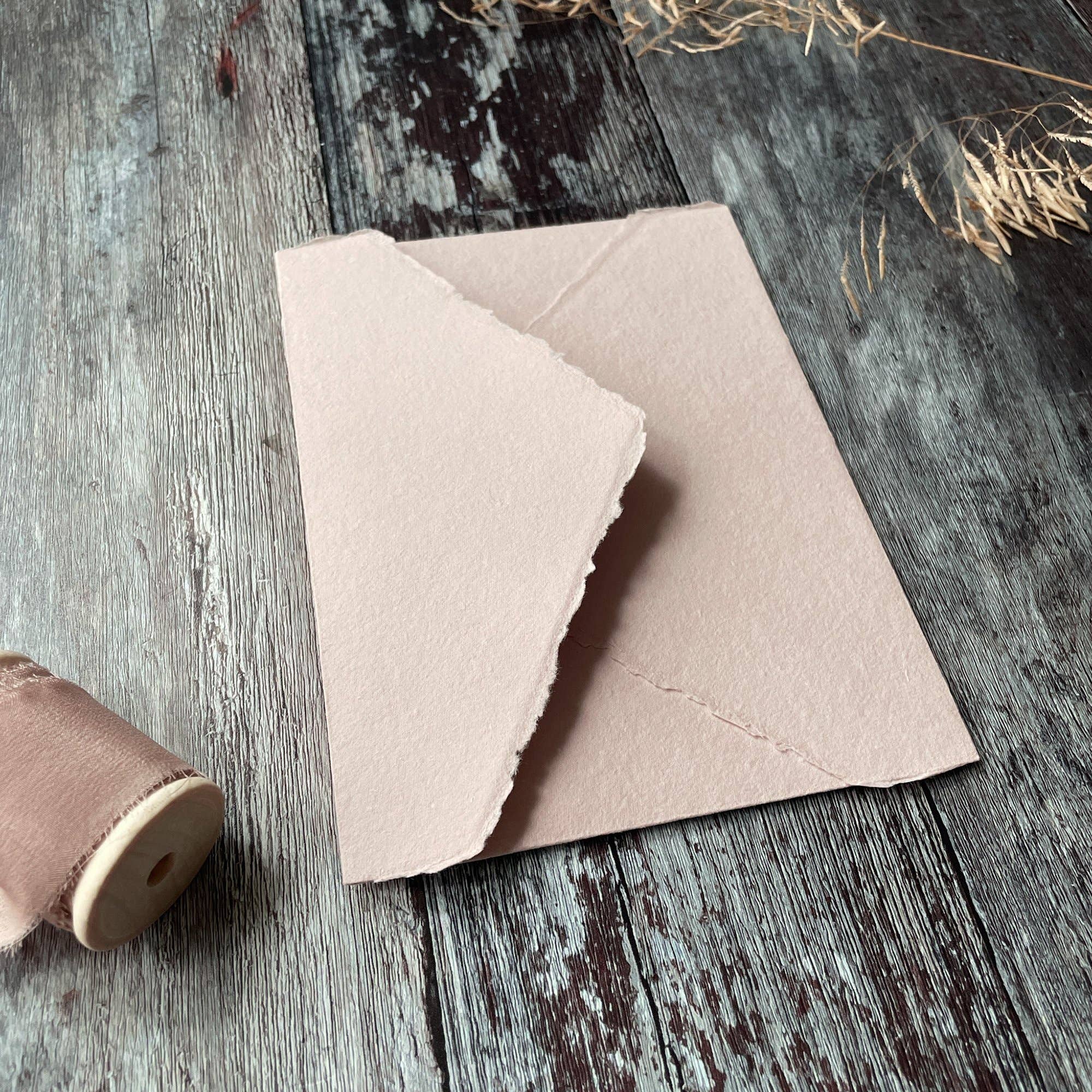 The Natural Paper Company – wholesale Envelopes – Blush Handmade Envelope | Recycled Cotton Rag Envelopes2