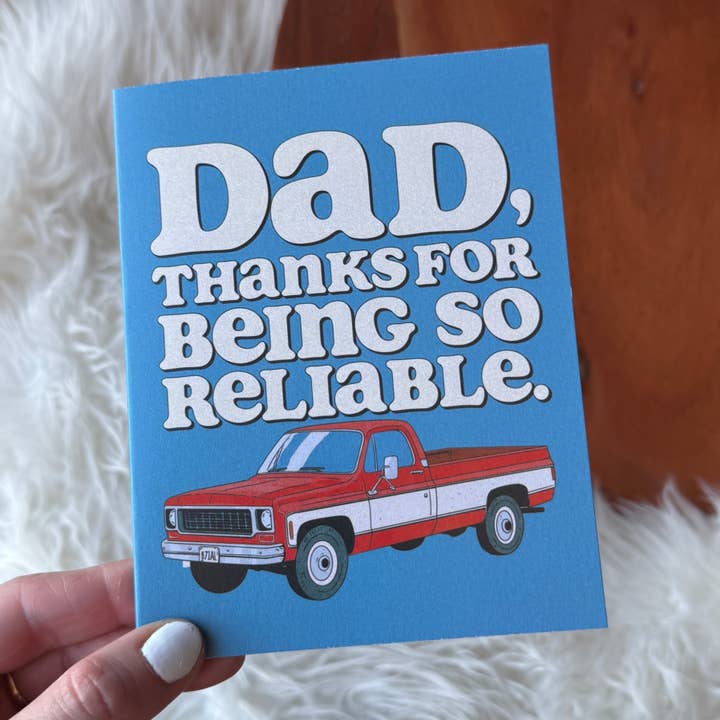 Big Moods - Wholesale Father's Day Card - "Dad, thanks for being so reliable" Truck Father's Day Card2
