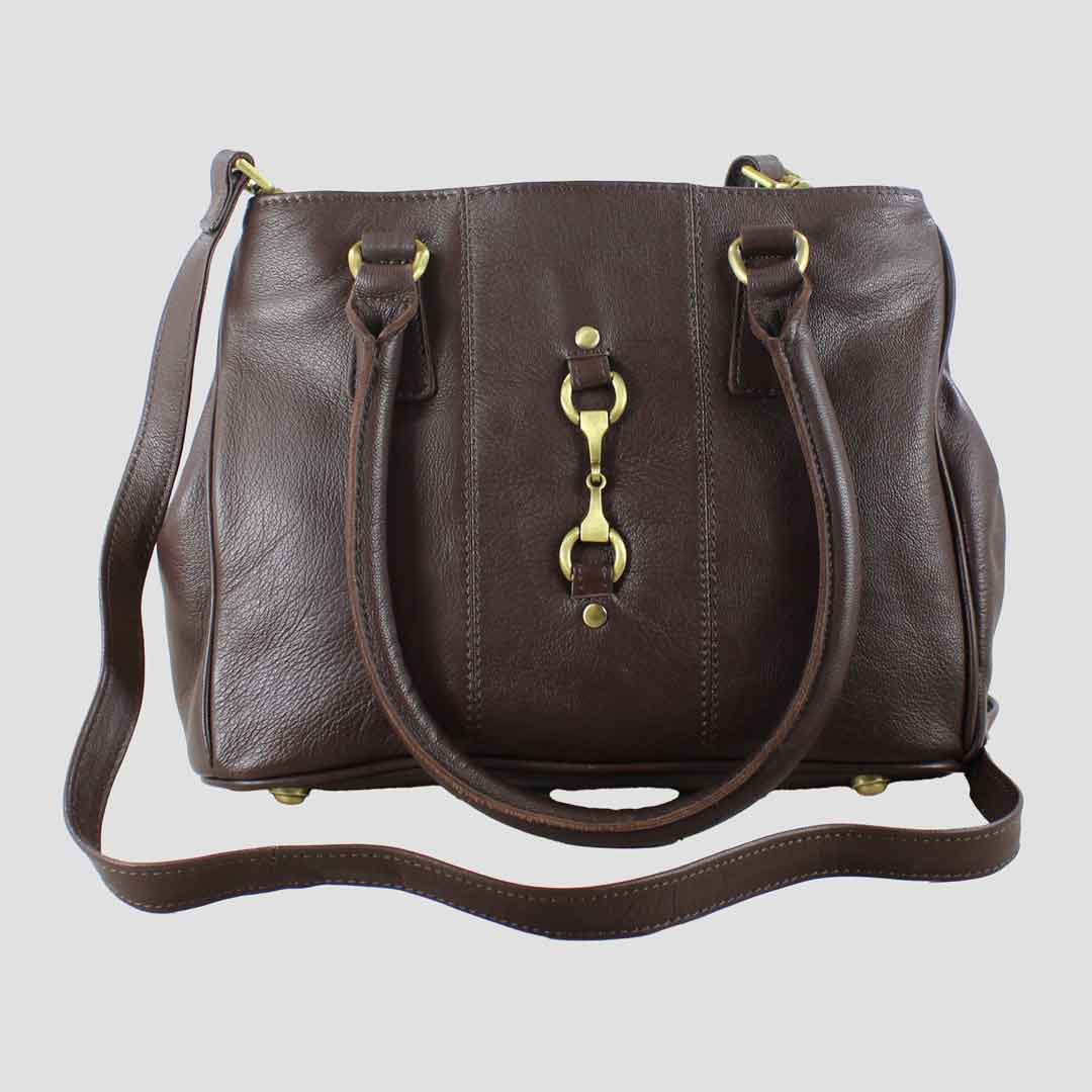 REMOVED BRAND – wholesale Top handle bag – women's – Sadie Handbag with Snaffle in Brown4