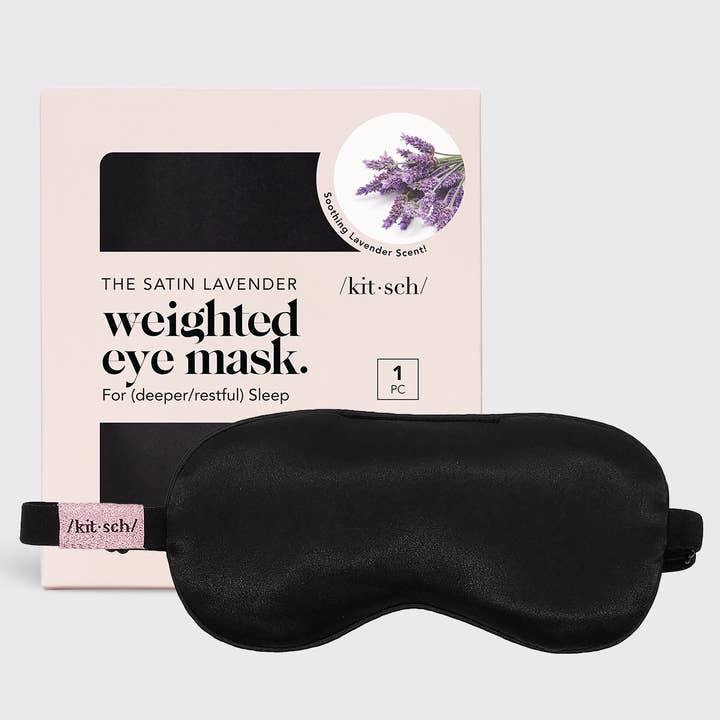 KITSCH - Wholesale Sleep/Eye Mask - The Lavender Weighted Satin Eye Mask