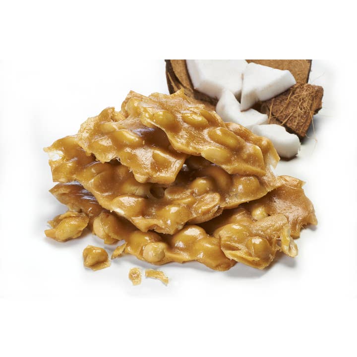 AvenueSweets - Wholesale Brittle - Organic Dairy Free Vegan Peanut Brittle 7oz. Box1