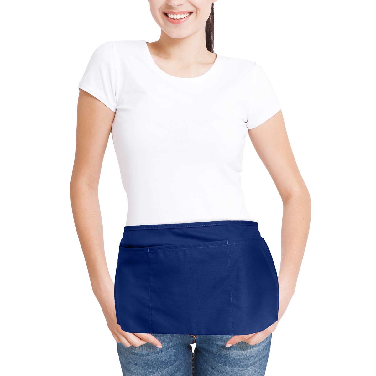 Dalix - Wholesale Apron - DALIX Waist Aprons Kitchen Bib Poly Cotton 3 Pockets22