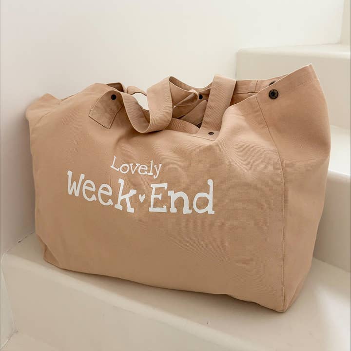 Stor shoppingväska "Lovely Week End" 5 färger att välja mellan för wholesale av Marcel & Lily