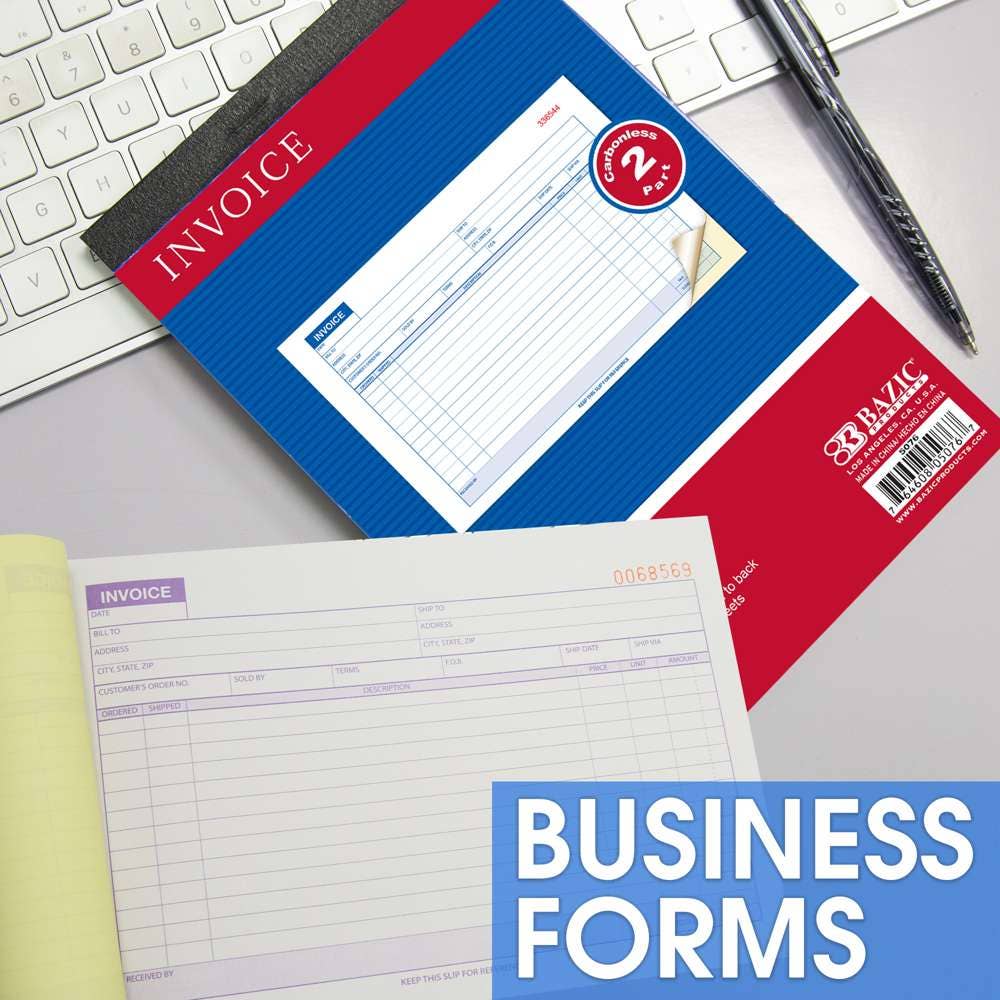 Luna Office Supply -  Everyday Essential – wholesale Kontorsmateriel/Notecard Set – Fakturabok 2-del Carbonless 5 9/16" x 8 7/16" (50 uppsättningar)1