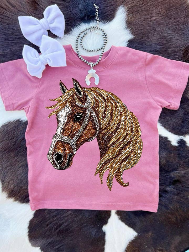 Rhinestone horse (not real rhinestones) for wholesale by Buckin Baby Wholesale