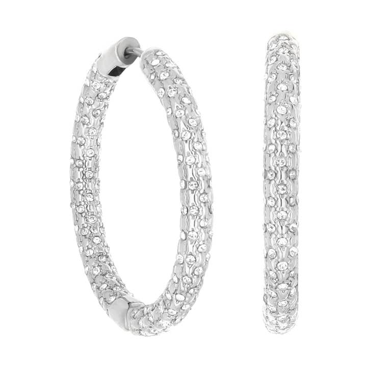 Pave Hoop Earrings for wholesale by Lauren G Adams