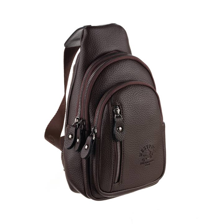 Westpolo Single Strap, mochila para hombre - Brown para venta al por mayor de WESTPOLO