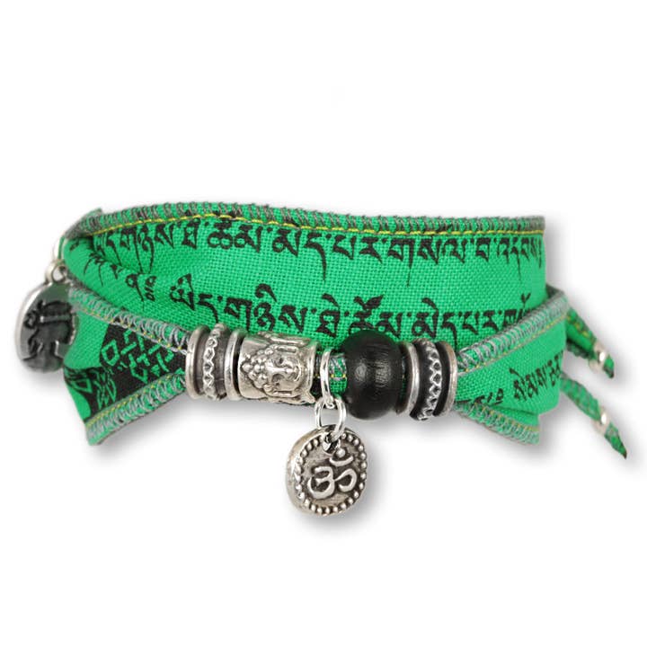 Water Mantra - Wish Bracelet from Tibetan Prayer Banners for wholesale by Anísch de la Cara