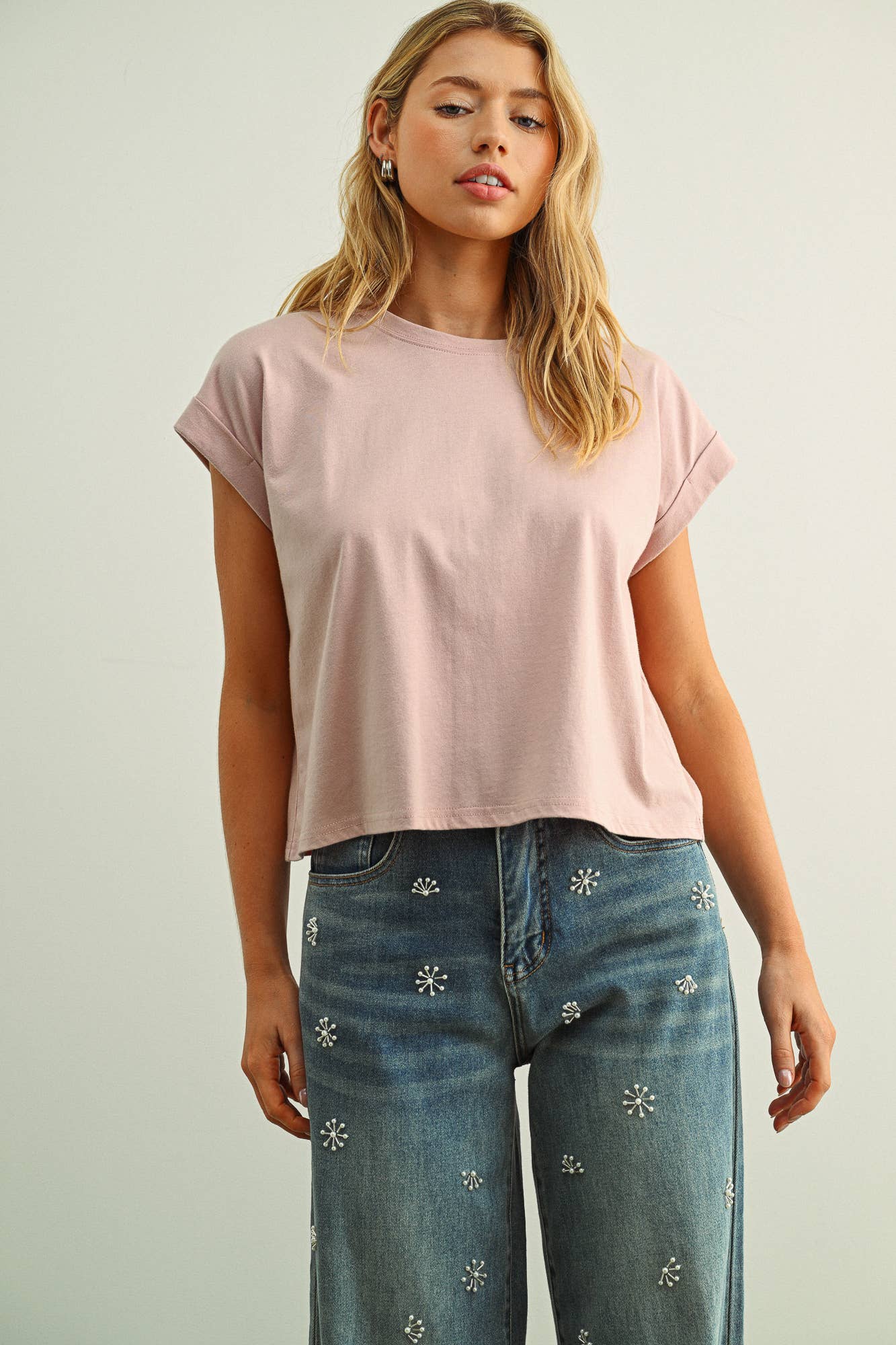 MIOU MUSE - Venta al por mayor Blusa - Mujer - Blusa de manga con puño y cuello redondo24