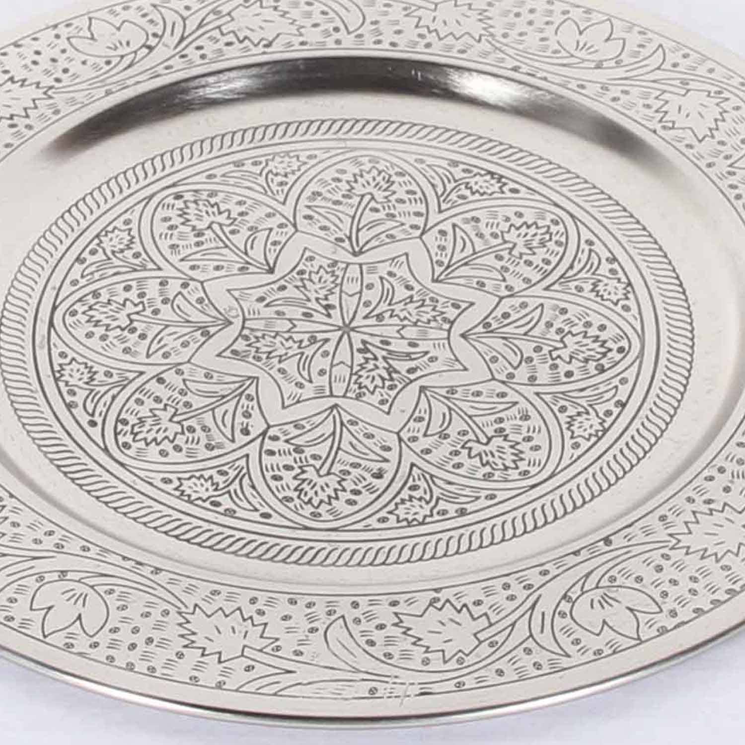 Casa Moro - Wholesale Serving Utensil - Oriental tea tray Hoyam diameter 50 cm silver tray1