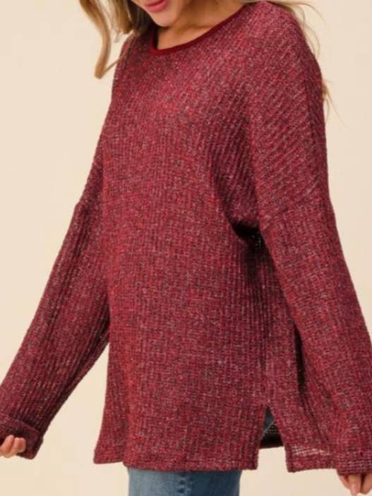 6522 Bourgogne Langærmet Top PLUS for engroshandel hos LTX Sportswear