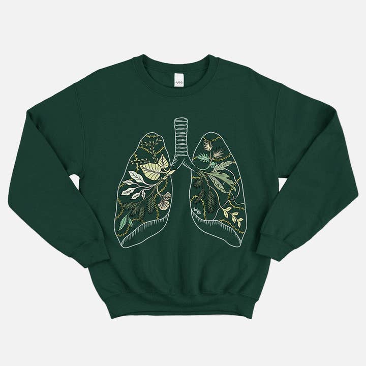 Botanatomy Lungen Sweatshirt (Unisex) für den Großhandel von VO
