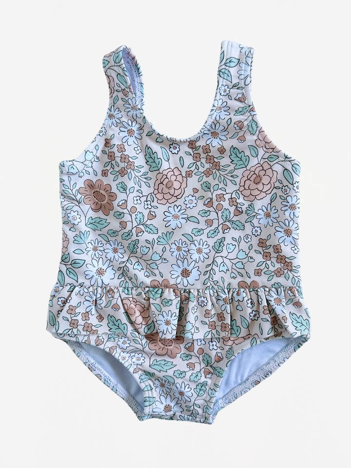 Badedragt i ét stykke Wildflower flæse med nederdel for engroshandel hos Wyldhood