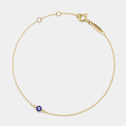Turkish Evil Eye Blue Nazar Anklet in 925 Sterling Silver for wholesale by Perimade & Co. LLC