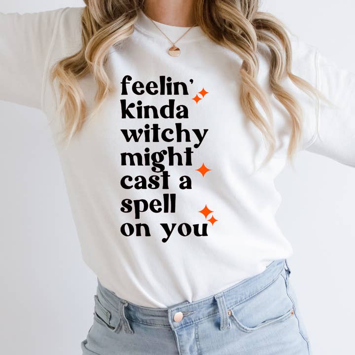 Feelin' kinda witchy sweatshirt for wholesale by A & O Co.