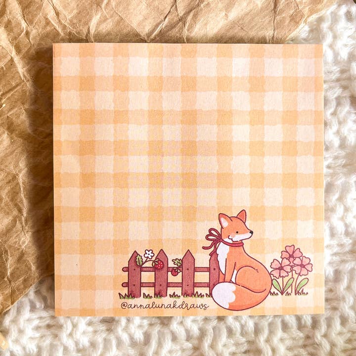 Sticky Note - Cottagecore Fox for wholesale by annalunakdraws