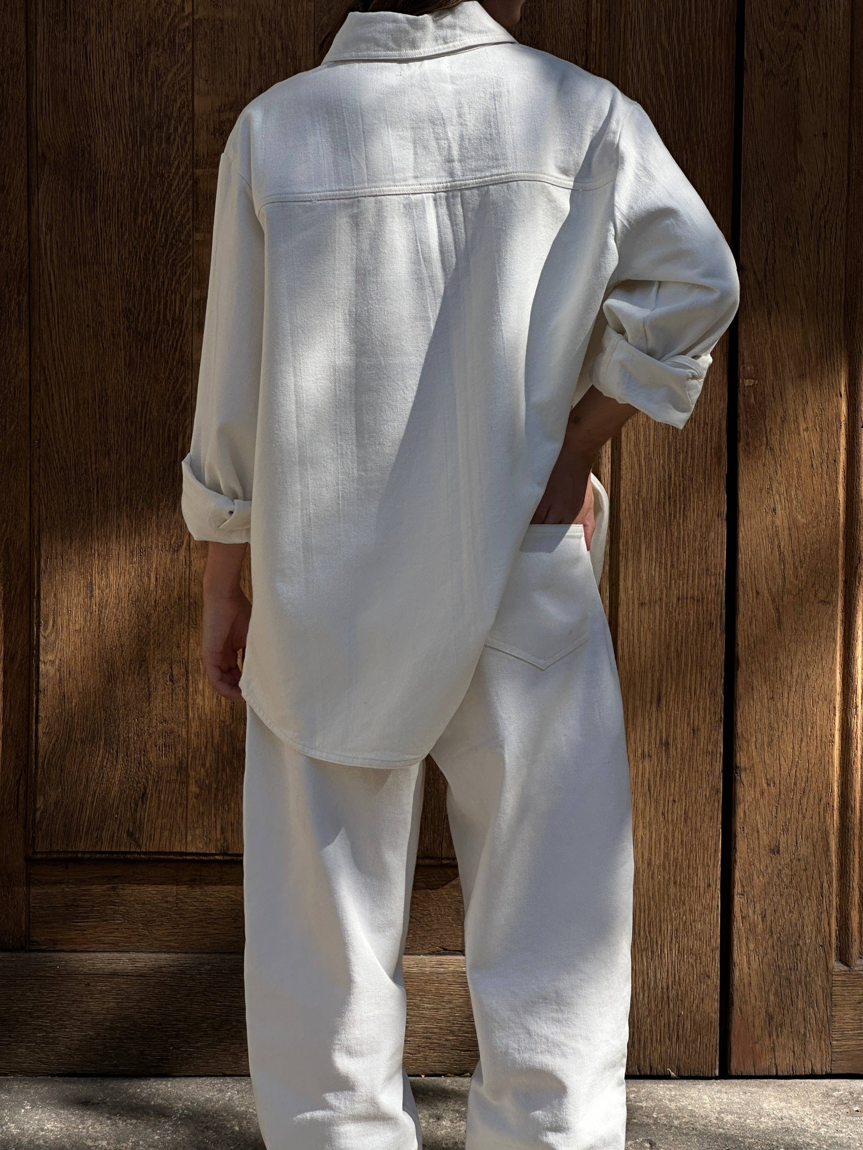 White Bianca Denim Shirt for wholesale on Faire2