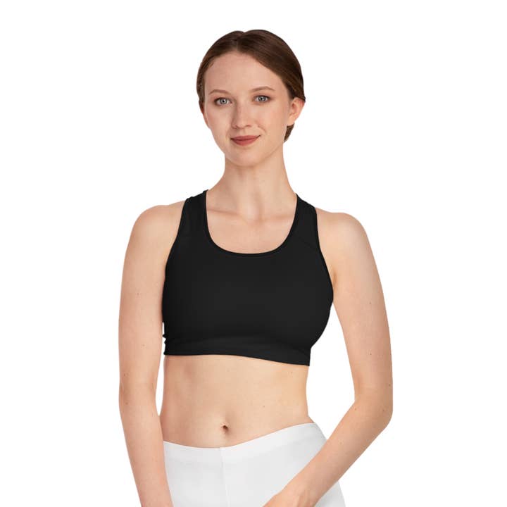 Custom LOGO Sports Bra // One or Two-Sided Print for wholesale by Typically Vulgar