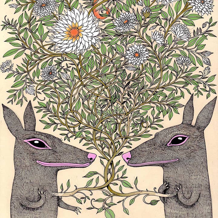 Flowers - Original Art Print for wholesale by Fox & Comet