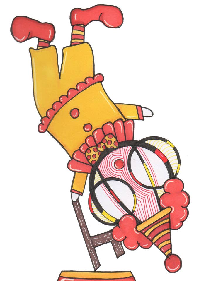 Circus Clown #2 Kunstdruk voor wholesale door Harth Creations