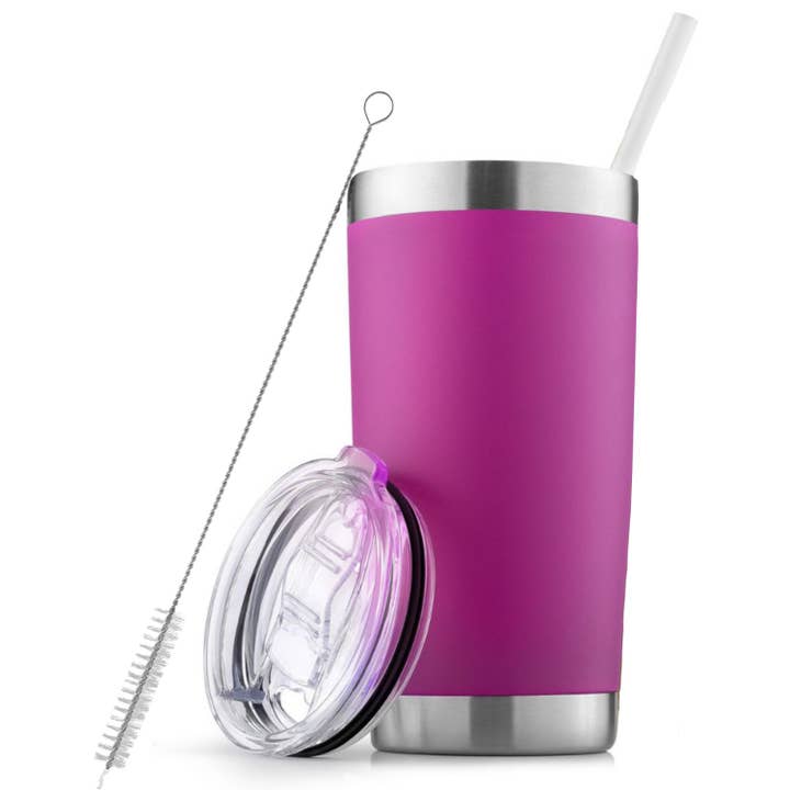 Zulay Kitchen - Wholesale Insulated mug/tumbler - Stainless Steel Insulated Tumbler With Lid and Straw - 20oz7