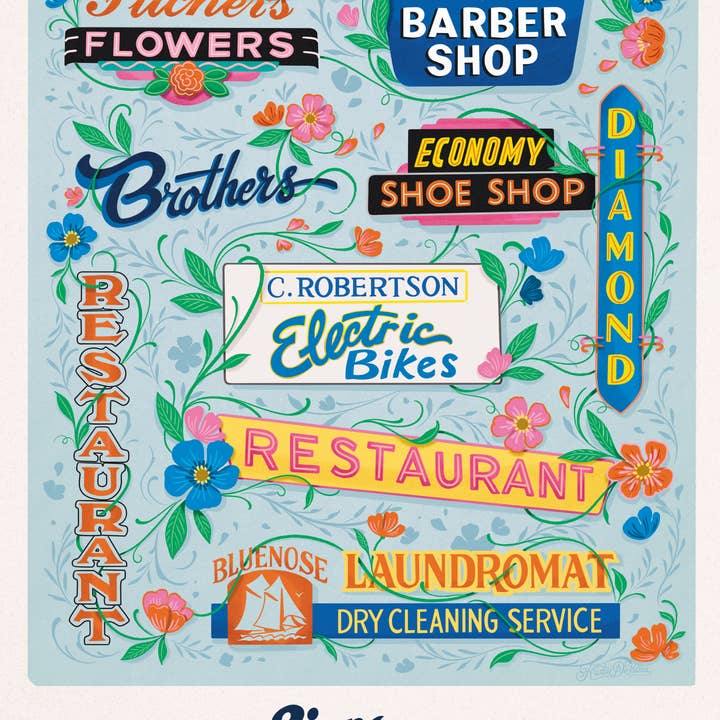 To & From Gift Co. - Wholesale Postcard - Signs of Halifax, Nova Scotia Postcard