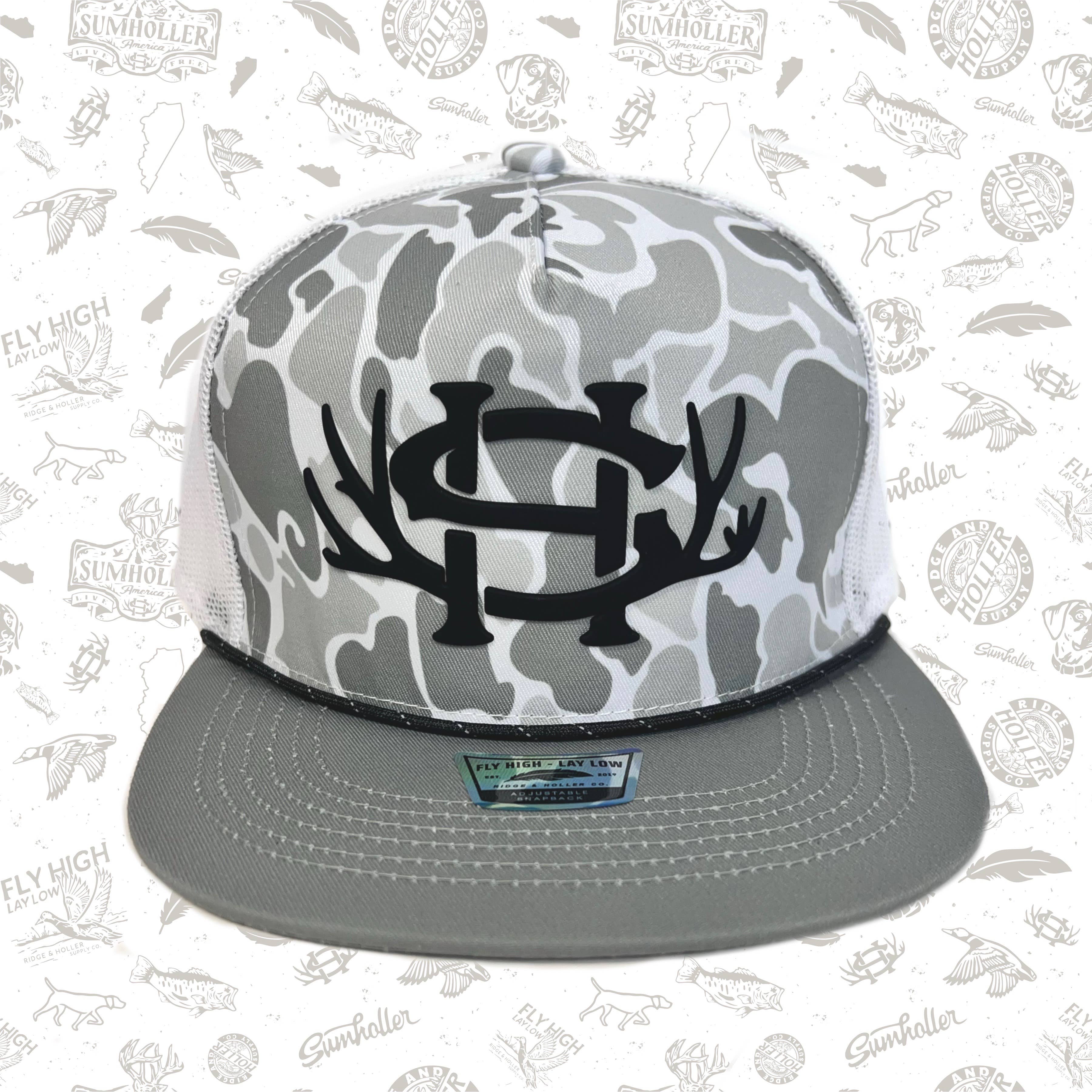 Ridge&Holler - Wholesale Trucker Hat - Unisex - SumRack Blizzard Camouflage1