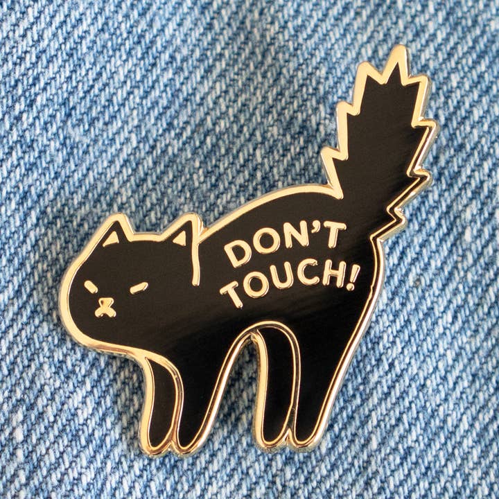 Don't Touch Pin for wholesale by Everyday Olive