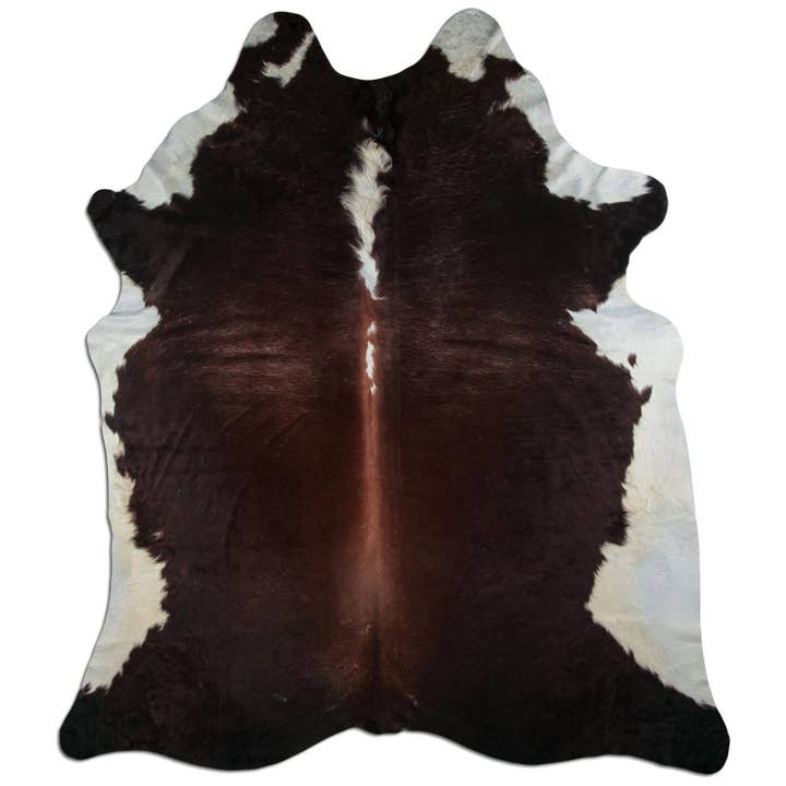 Tapete de pele de vaca - C250 x L215 cm - castanho escuro e branco por atacado de Livarto UG (haftungsbeschränkt)