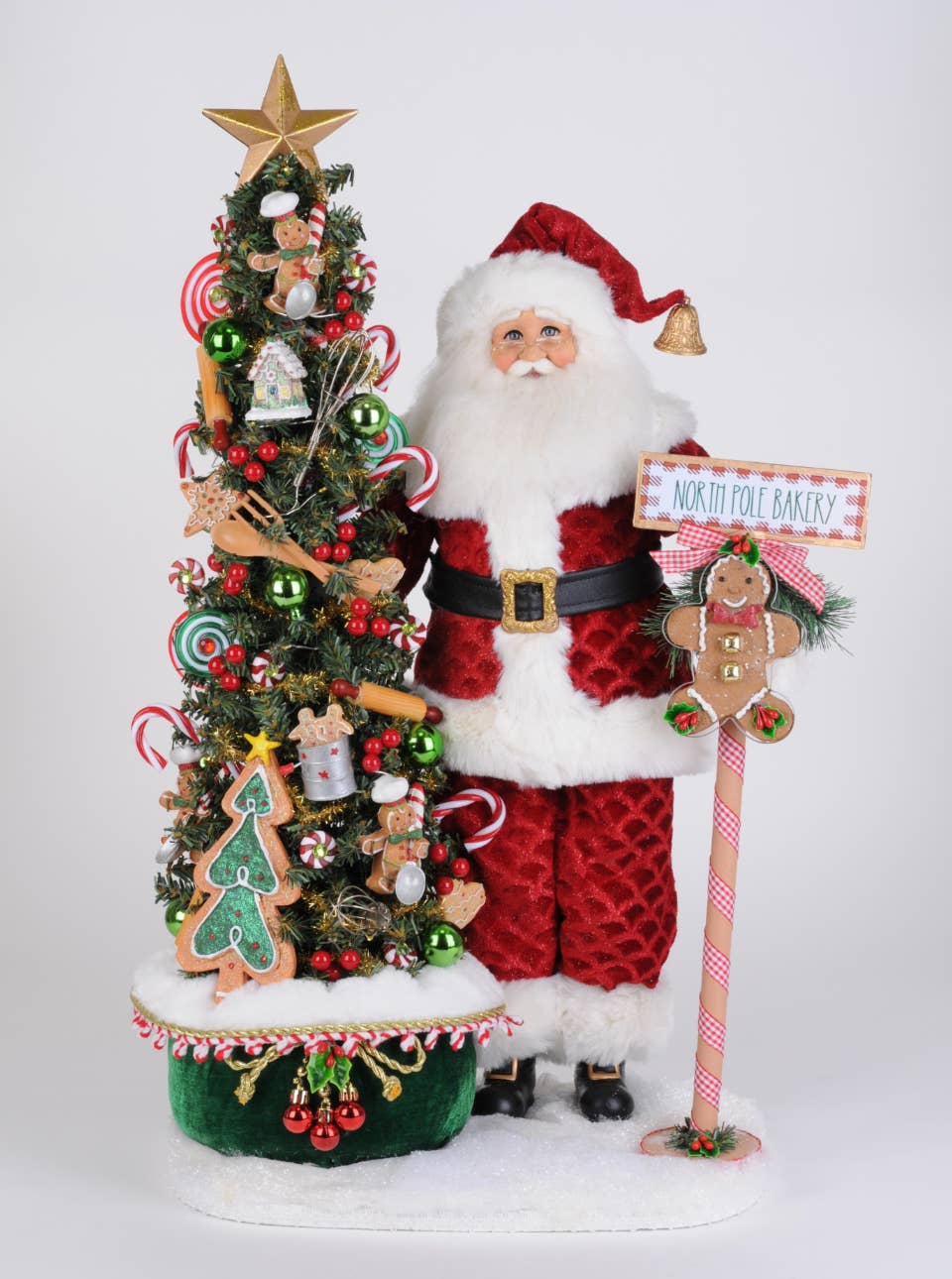Dunn Deals - Wholesale Christmas decoration - Santa's Sweet Shoppe Collection - 28" Lighted North Pole Bakery Santa
