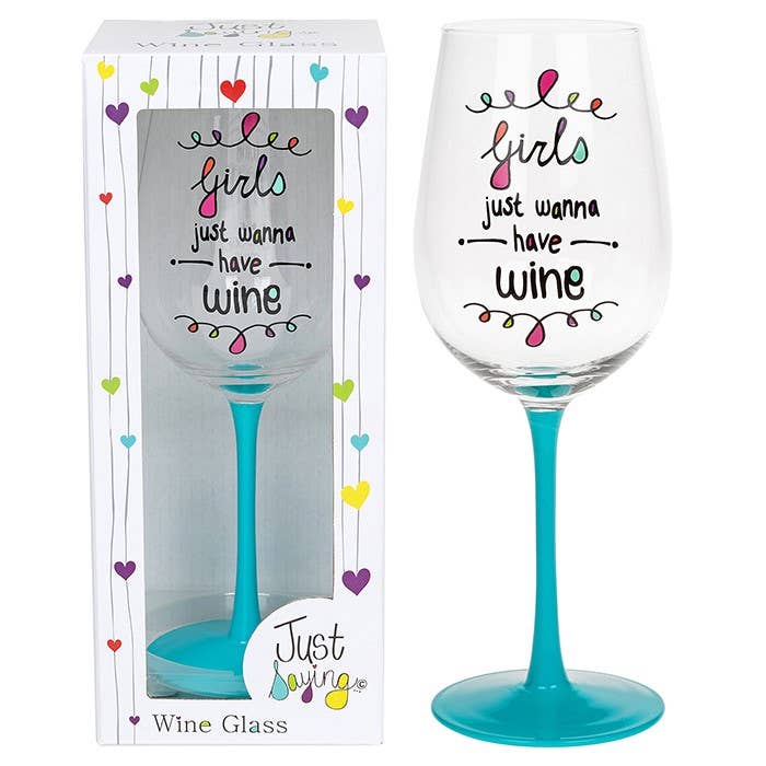 Just Saying Wine Glass Girls for wholesale by Elcie-Jayne