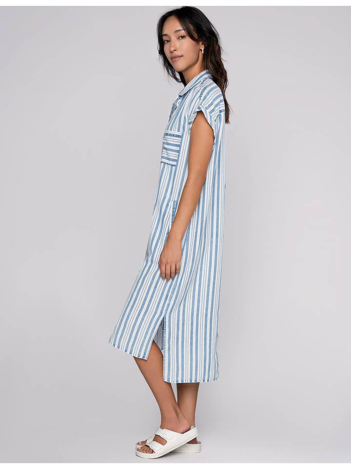 Strisce Denim Abito chemisier a righe in denim in vendita all'ingrosso su Faire1