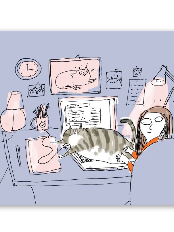 Don't Work Too Hard Card for wholesale by The Dancing Cat