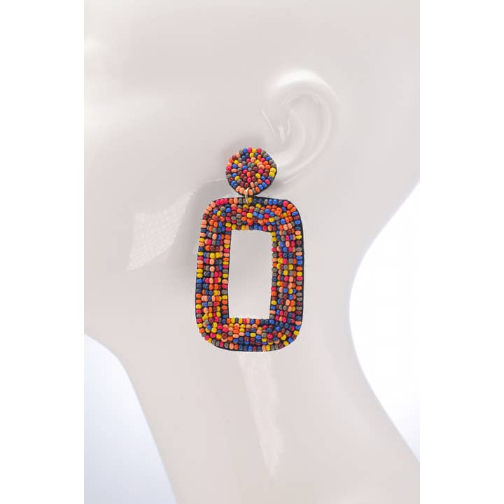 Urbanista Outlet - Wholesale Dangle Earrings - Rectangle Seed Beads Earrings