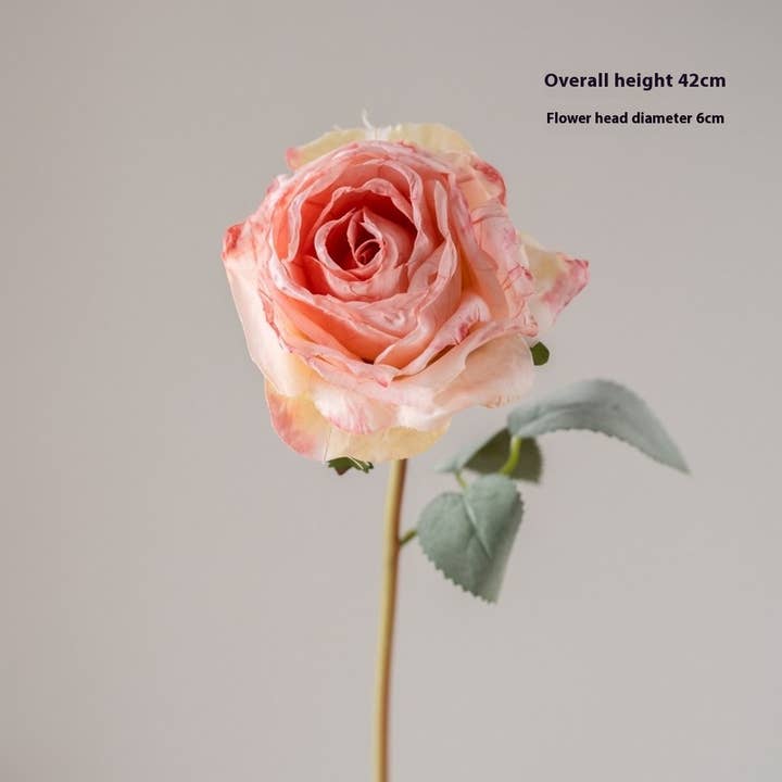 ACCITY - Wholesale Artificial Flowers - Premium Burnt Edge Rose Artificial Flower Bouquet_CWMM6469