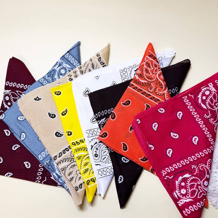 Cotton Paisley Bandanas for wholesale by Funteze