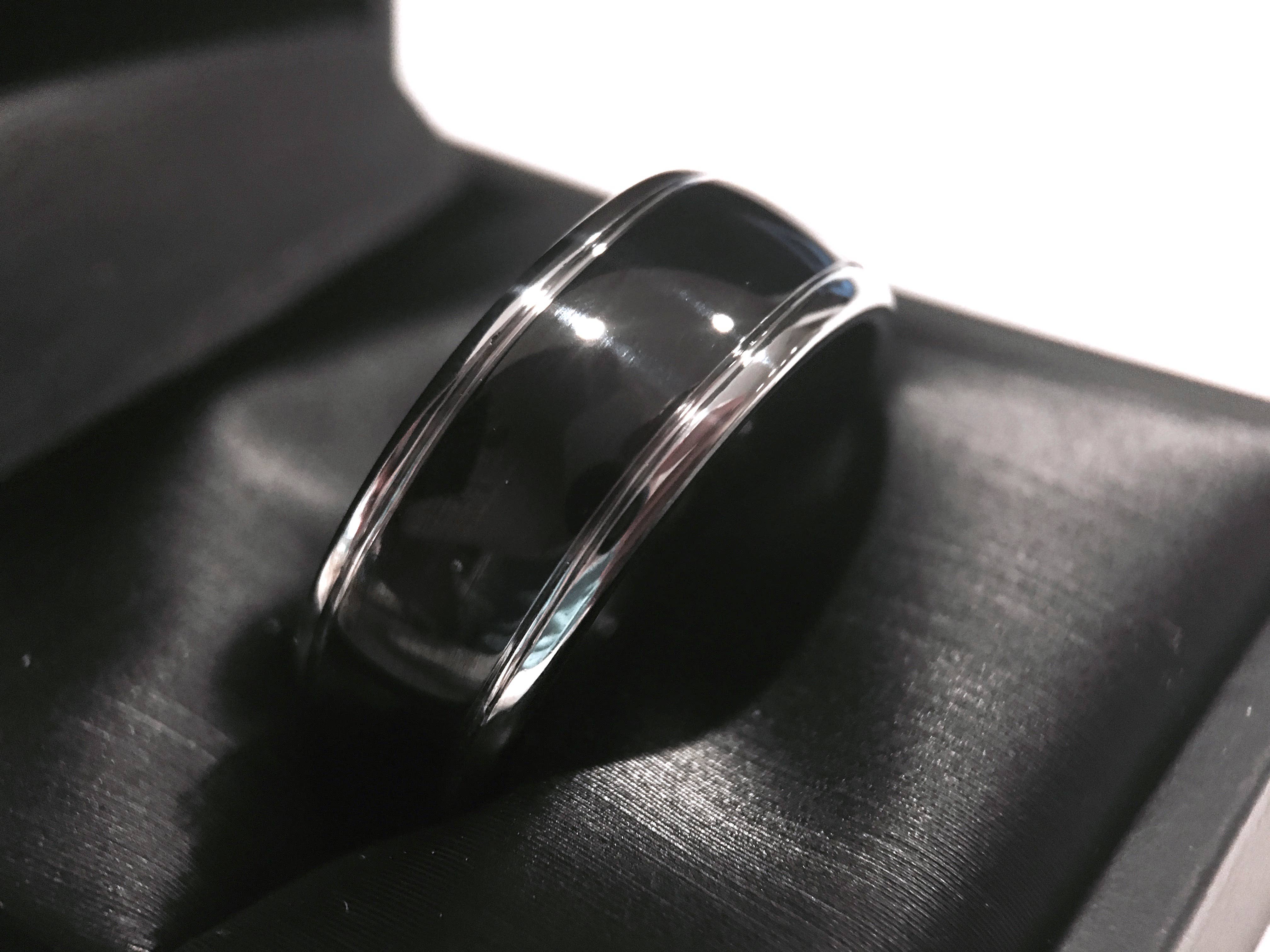 rings paradise - Wholesale Wedding Band/Ring - Black Tungsten Wedding Band and Promise Ring for Men2